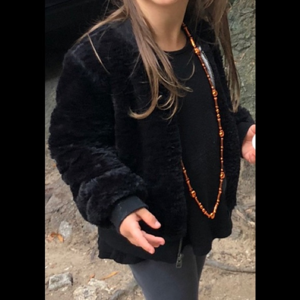 SPLENDID Girls Faux Fur Jacket - Size 5/6